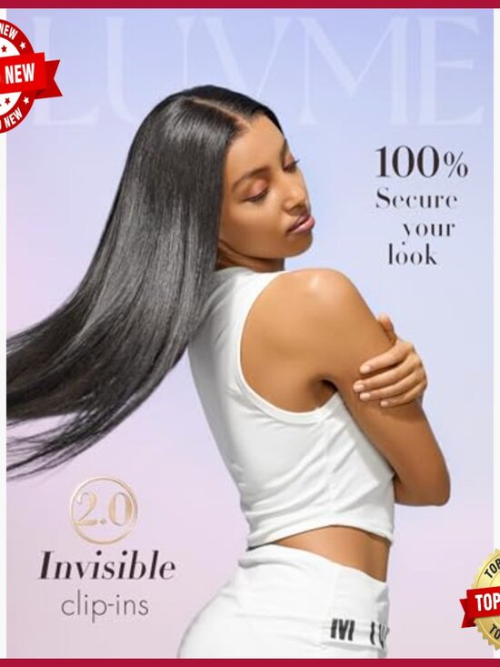 20 Inch Clip In Hair Extensions, 220g Human Hair, 14 Pieces, Invisible Seamless main image 5